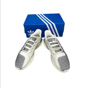 adidas Tubular Shadow Knit Gray & White Athletic Running Shoes 7.5 Women’s